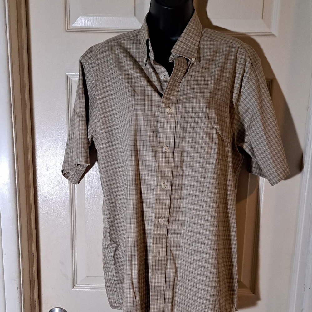 L.L Bean button Down shirt size medium  graph check pattern
